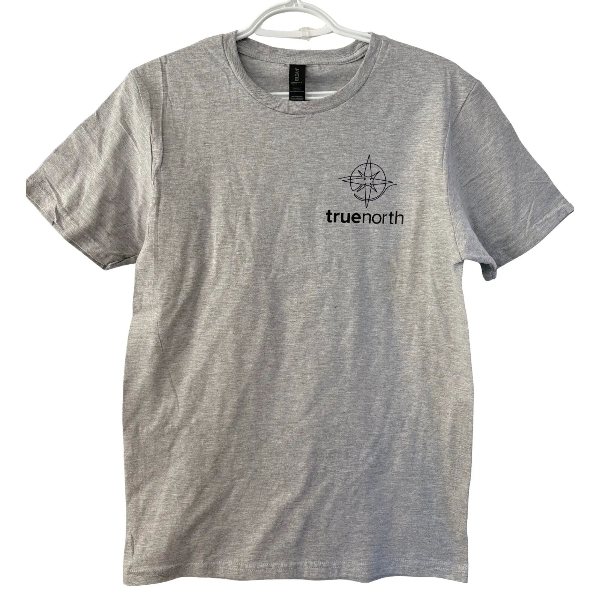 Grey Crewneck Shirt, Black Logo